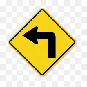 Identify Left Turn Lanes And Keep Traffic Moving. - Turn Sign Left Turn  Sign X-W1-1L