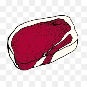 A Raw Top Round Steak Vector Illustration | Free PNG-WebP