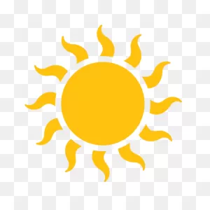 Sun Large Wavy Beams Icon Transparent Png & Svg Vector
