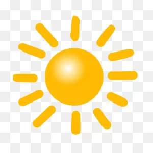 Bright Sun Vector Drawing | Free PNG-WebP