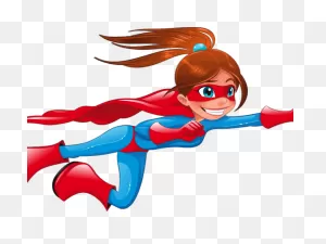 Batgirl Clipart Flying Superhero Girl - Png Download - Full Size ClipartFlare.com 