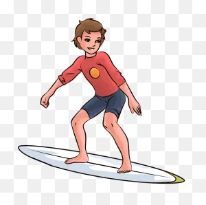 Surfer Boy Clipart - Cartoon Surfer Boy Png Transparent Png - Full ClipartFlare.com 