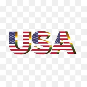 Usa Flag Typography Sun Glare No Background | Free PNG-WebP