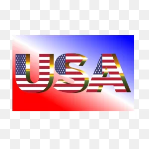 Usa Flag Typography Sun Glare | Free PNG-WebP