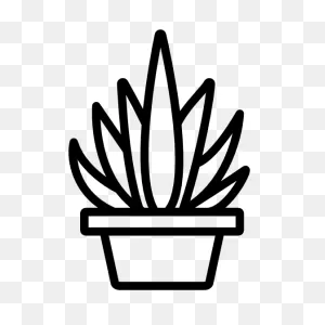 Tall Succulent Outline Sticker
