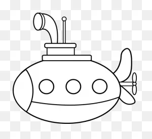Submarine Black And White Clipart - Clipart Suggest