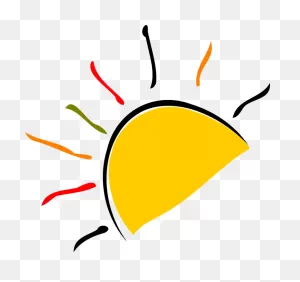 Sunlight Clipart Sunshine - Half A Sun - Png Download - Large Size ClipartFlare.com 