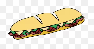 Hoagies Roma Deli Vector Free Download - Sub Sandwich Clipart Png ClipartFlare.com 