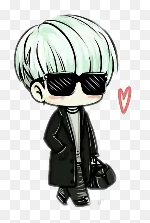 Chibibts Sticker - Bts Suga Cute Drawing Clipart - Full Size ClipartFlare.com 