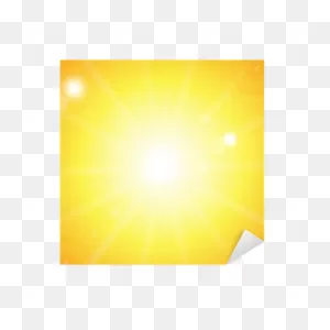Sun And Sunbeams On Orange Background Sticker • Pixers® - We Live ClipartFlare.com 