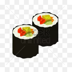 Sushi Roll Vector Clipart Asian Cuisine Sushi California - Sushi ClipartFlare.com 