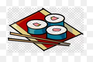Sushi Cartoon Clipart - Sushi, Illustration, Text, Transparent ClipartFlare.com 