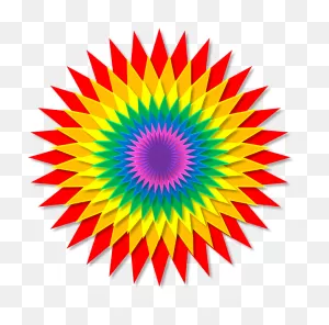 Sunburst Burst Rainbow - Free Image On Clipartflar
