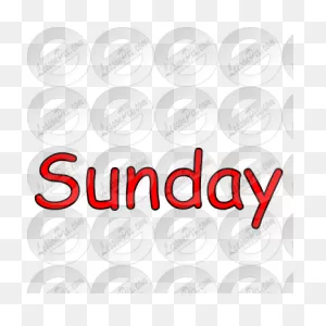 Sunday Picture For Classroom / Therapy Use - Great Sunday Clipart