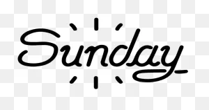Sunday Logo Black-01 - Sunday Black Transparent Clipart - Full ClipartFlare.com 