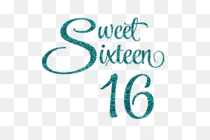 Sweet Sixteen 16 Glittery