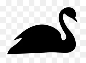Black Swan Silhouette | Public Domain Vectors