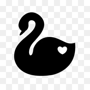 Black Swan Symbol Heart Clip Art - Swan Vector Png Download - 512 ClipartFlare.com 