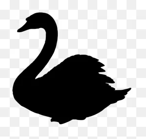 Swan Silhouette - Swan Clipart Transparent Background - Png ClipartFlare.com 
