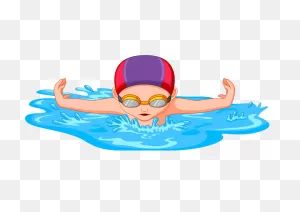 A Kid Swimming Clipart Transparent - ClipartFlare