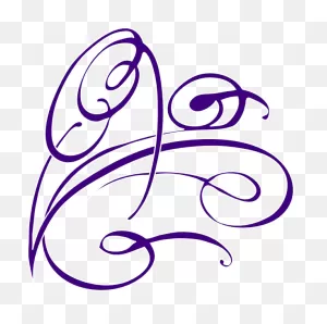 Beautiful Violet Elegant Swirl Designs Clipart Free Image Download