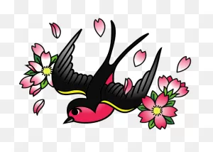 Download Tattoo School Old Blossom Cherry Flash (Tattoo) Clipart ClipartFlare.com 
