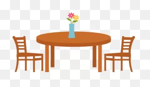 Table With Vase And Chairs Clipart. Free Download Transparent .png ClipartFlare.com 