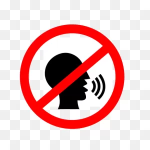 No Talking Sign | Public Domain Vectors