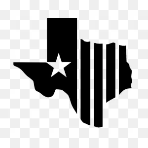 Texas Star And Stripes Sticker