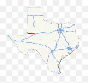 Texas State Highway Map From Gonzales Texas To- - Texas With Black ClipartFlare.com 