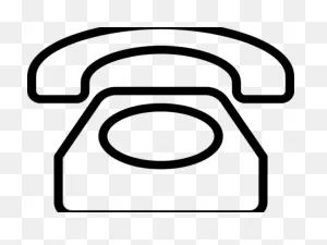 Telephone Clipart Outline - White Telephone Logo Png Transparent ClipartFlare.com 