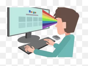 Tech Clipart Damaged Computer - Does Red And Blue Light Make ClipartFlare.com 