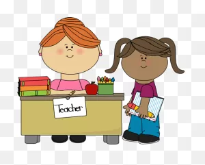 Teacher And Student Clipart Line Art - Student And Teacher Clipart ClipartFlare.com 