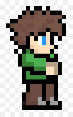 Terraria - Terraria Character Pixel Art Clipart - Full Size ClipartFlare.com 