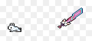 Terraria Pixel Art Of Bunny And Meowmere Clipart - Full Size ClipartFlare.com 