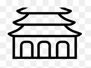 Temple Clipart Transparent - Buddhist Temple Cartoon Black And ClipartFlare.com 