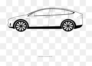 Tesla Model X Coloring Page Clipart - Full Size Clipart (#2805635 ClipartFlare.com 