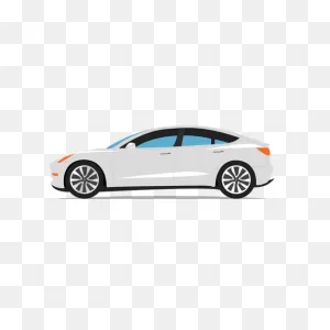 White Tesla Car Png Isolated Hd | Png Mart