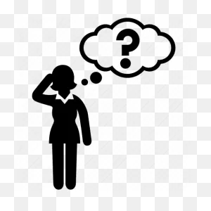 Answer, Cuestion, Thinker, Thinking, Woman Icon - Download On ClipartFlare.com 