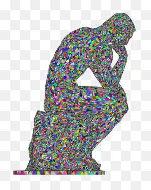 The Thinker Sculpture Auguste - Free Vector Graphic On ClipartFlare