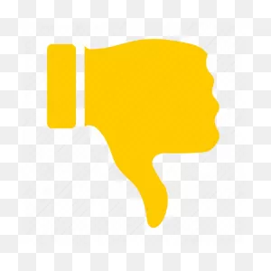 Thumbs Down, Unlike, Vote, Yellow Icon - Download On Iconfinder