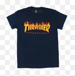 Thrasher Navy Flame T – Bane Board Company