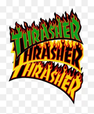Thrasher Flame Logo Lg Decal Single Asst.colors