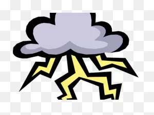 Download Hd Storm Cloud Clipart - Cartoon Thunder And Lightning ClipartFlare.com 