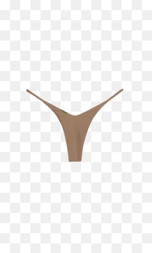 Mermaid Tones Gold High Cut Thong Bottom