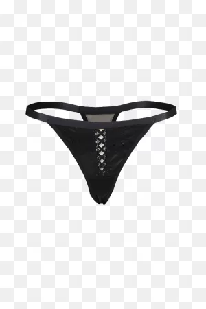 Satin Lace Up Thong