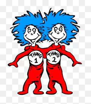 Dr Seuss Clipart Thing 1 - Transparent Thing 1 And Thing 2 Png ClipartFlare.com 
