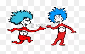 Free Png - Dr Seuss Thing 1 And Thing 2 Clipart - Full Size ClipartFlare.com 