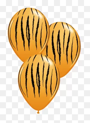 3 Tiger Print Latex Balloons - 6 Pack Jungle Tiger Stripes Latex ClipartFlare.com 