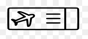 Plane Ticket Icon Png Clipart - Large Size Png Image - ClipartFlare